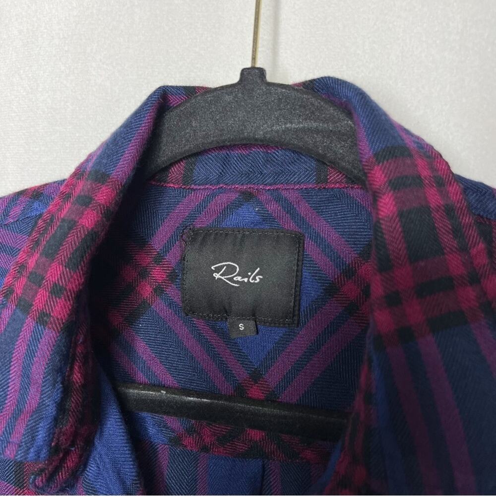 Rails / Blue Red Plaid Long Sleeve Button Down / S - image 3